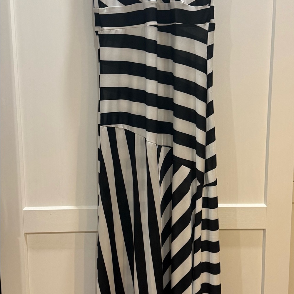 Go Couture Monochrome Striped Dress - Picture 3 of 5